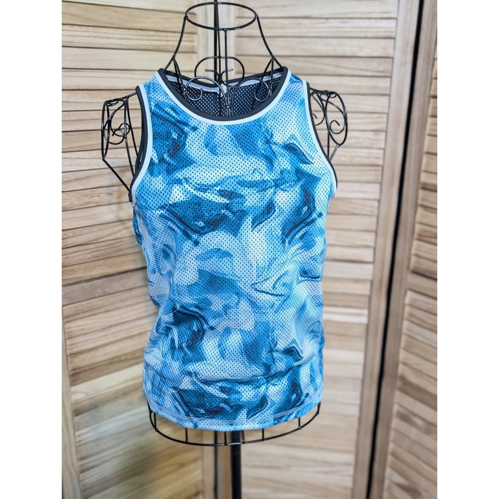Urban Pipeline Shirt Adult Medium Tank Top White Blue Tie Dyed Beach Surfing